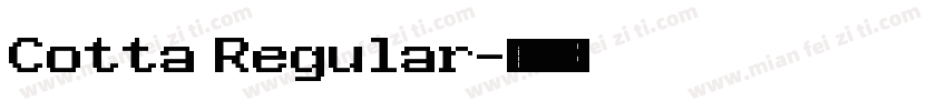 Cotta Regular字体转换